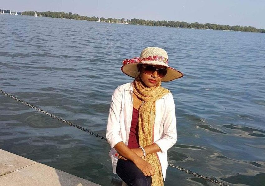 Popi Rani Das on a trip to Toronto's Centre Island with her English class last summer.