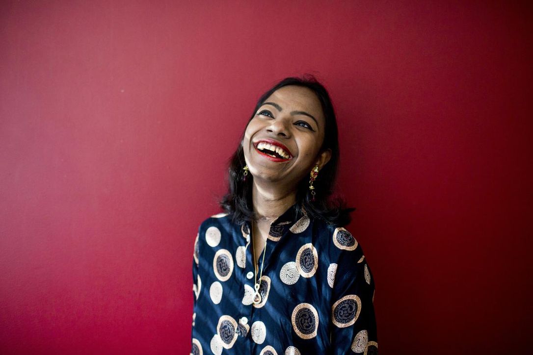 Popi Rani Das, seen in Toronto in December 2017 following her surgery, enjoys her ESL classes and getting to know the city around her.